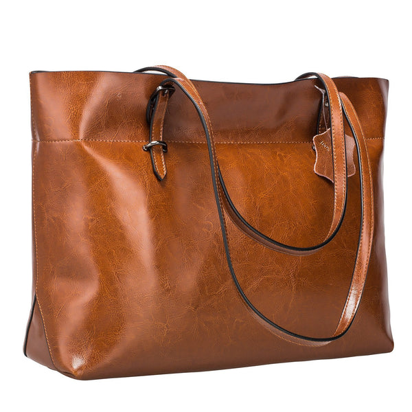 Women's Vintage Genuine Leather Tote Shoulder Bag Handbag