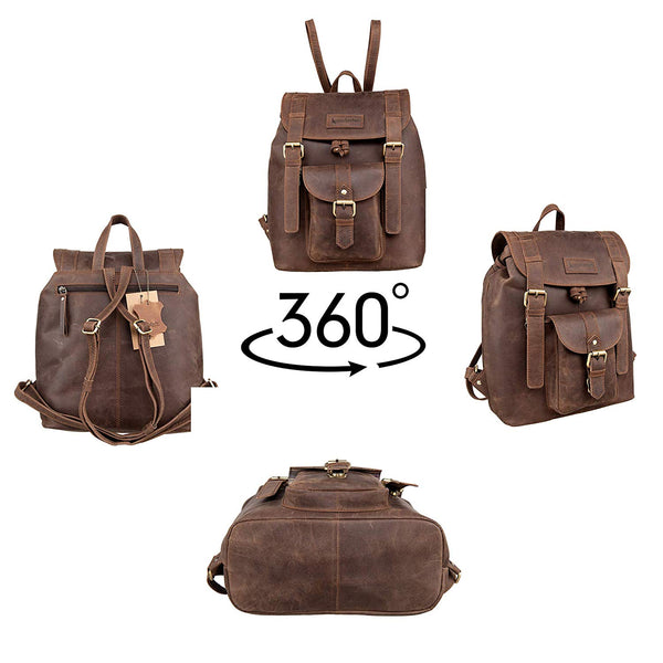 Top Quality Full Grain Real Cow Leather Men Women Backpack - Latest Design Casual and Formal Unisex Backpack