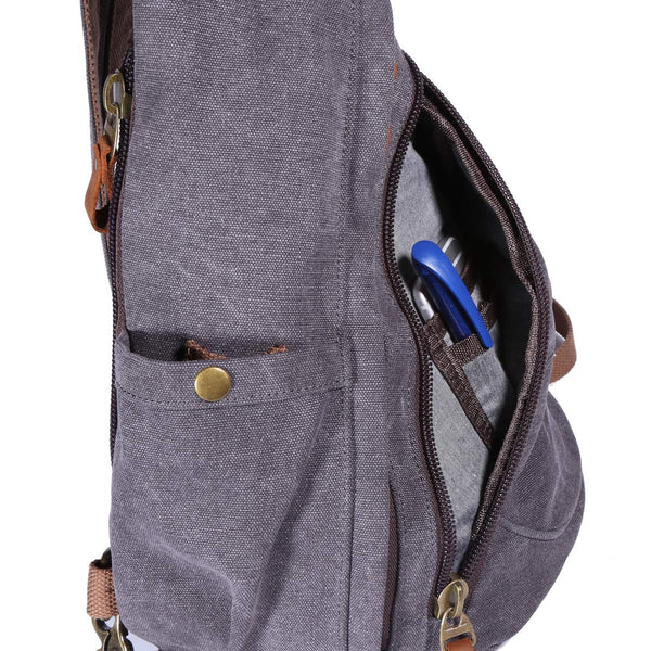 Canvas Small Crossbody Backpack Shoulder Casual Daypack