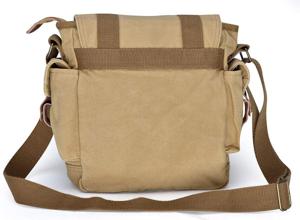 Canvas Messenger Bag - Small Vintage Shoulder Bag Crossbody Satchel