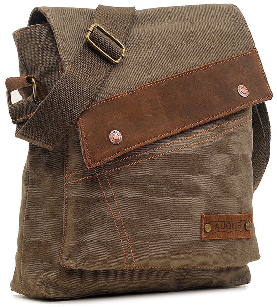 Small Vintage Canvas Travel Bag With Satchel