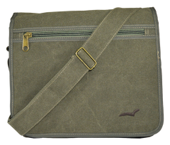 Army Green Canvas Heavyweight Messenger Bag