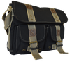 Black Classic Canvas Messenger Bag - Serbags - 2