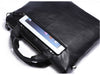 Black Leather Casual & Business Briefcase Laptop Bag - Serbags - 13