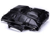 Black Leather Casual & Business Briefcase Laptop Bag - Serbags - 10