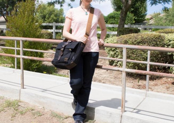 Vintage Canvas & Leather Sturdy Vertical Bag - Serbags - 13