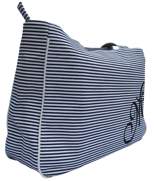Zebra Blue Striped Tote Bag - Serbags - 2