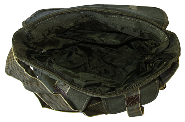 Green Classic Army Messenger Heavy Weight Shoulder Bag - Serbags - 5