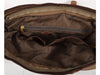 Brown Canvas & Leather Messenger Bag