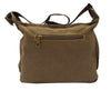 Brown Canvas Travel Shoulder Bag - Back