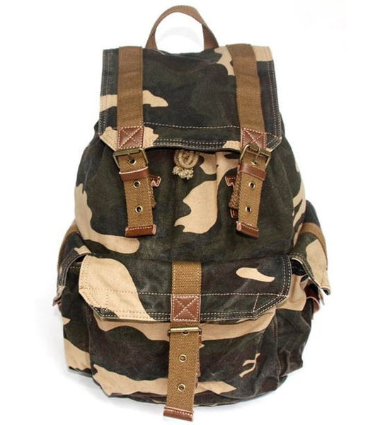 Camo Cargo Military Rucksack Backpack