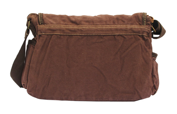 Brown Shoulder Canvas Messenger Bag - Serbags - 4