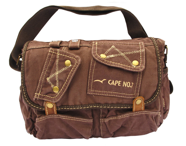 Brown Shoulder Canvas Messenger Bag - Serbags - 1