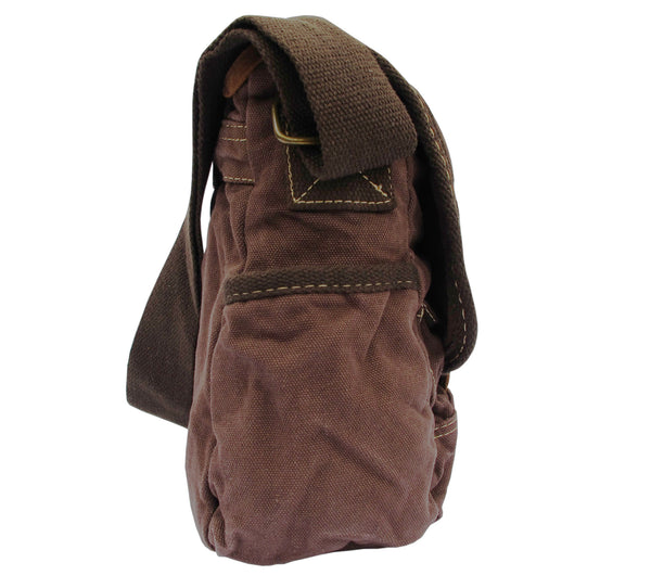 Brown Shoulder Canvas Messenger Bag - Serbags - 3