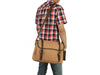 Canvas Crossbody Messenger Bag Light Brown - New - Serbags - 7