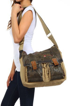 Chicago Student Casual Laptop Canvas Messenger Bag - Serbags - 7