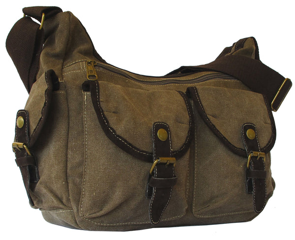 Cotton Canvas Messenger Shoulder Bag - Serbags - 2