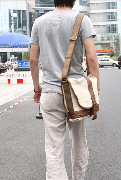 Cross Body Notebook Shoulder Canvas Messenger Bag - 13