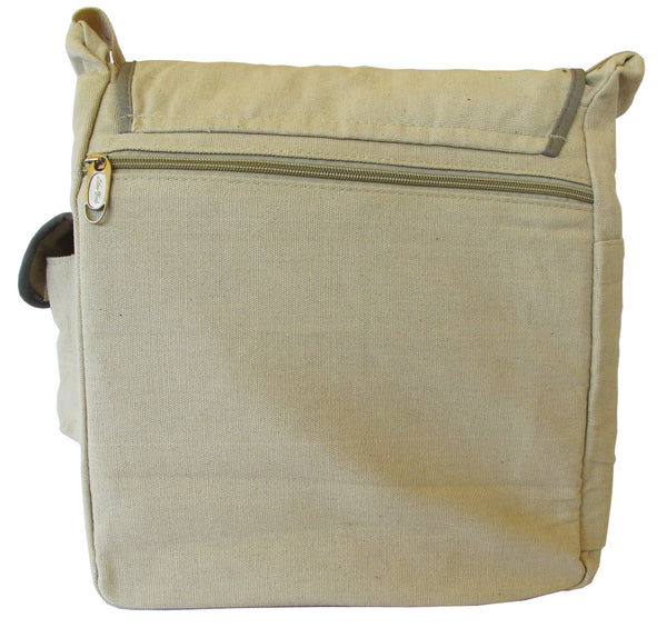 Decal Beige Canvas Messenger Bag - Serbags - 4