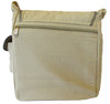 Decal Beige Canvas Messenger Bag - Back