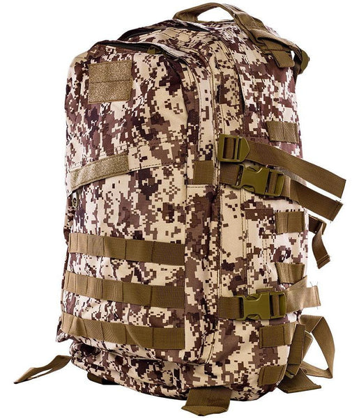 Military Digital Camo Hiking Backpack - side view 