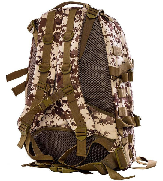 Military Digital Camo Hiking Backpack by Serbags - back view