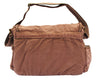 Europe Brown Canvas Messenger Bag - Back