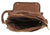 Europe Brown Canvas Messenger Bag - Top