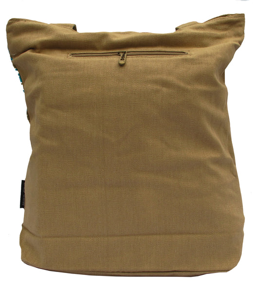 Faces Khaki Canvas Tote Bag for Women - Serbags - 4