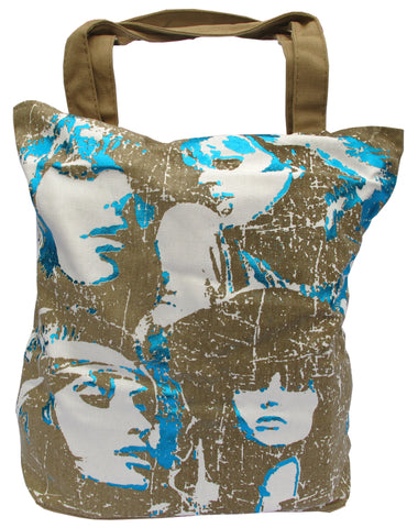 Faces Khaki Canvas Tote Bag for Women - Front