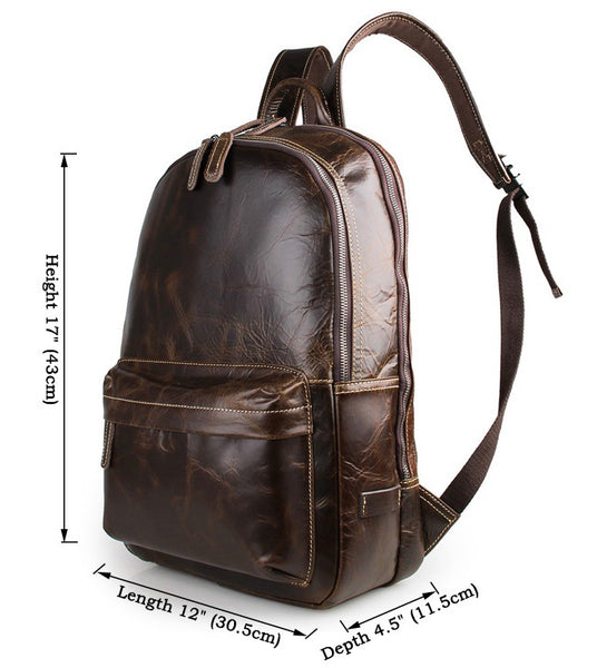 Size chart -Serbags genuine leather backpack