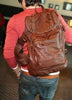 Vintage Italian Leather Backpack Casual Genuine Soft Leather - Serbags - 9