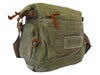 Green Vintage Shoulder Messenger Bag - Angle View