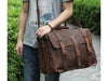 Selvaggio Handmade Rugged Leather Briefcase & Backpack Heavy Duty - Serbags - 11