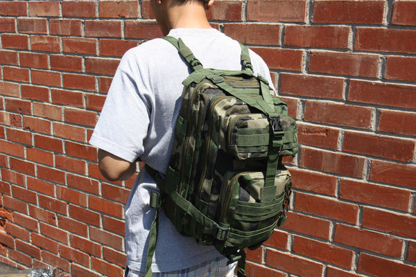 Jungle Camouflage Outdoor Hiking School Backpack Oxford Cloth Nylon - Serbags - 10