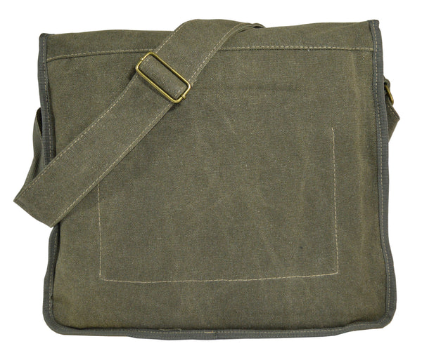 Army Green Canvas Heavyweight Messenger Bag - Serbags - 4