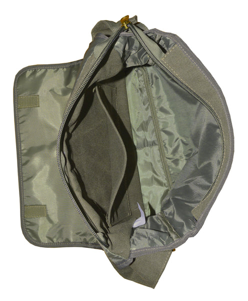 Army Green Canvas Heavyweight Messenger Bag - Serbags - 6