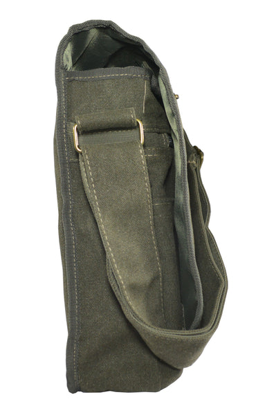 Army Green Canvas Heavyweight Messenger Bag - Serbags - 5