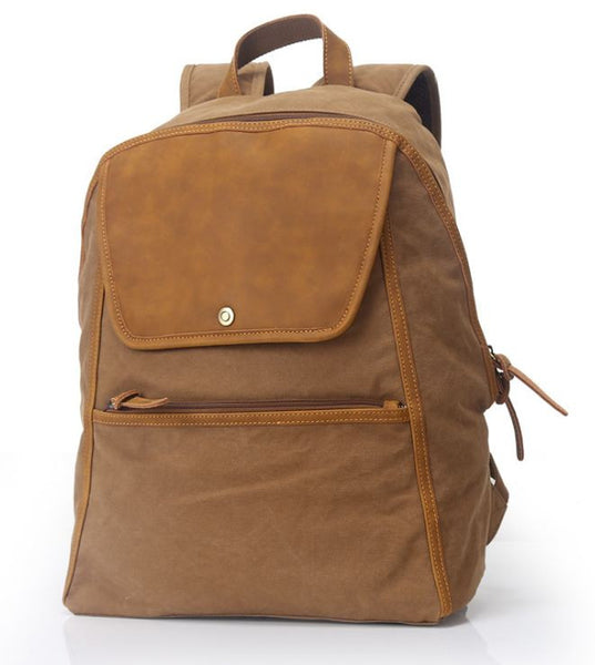 Large School Laptop Backpack Brown