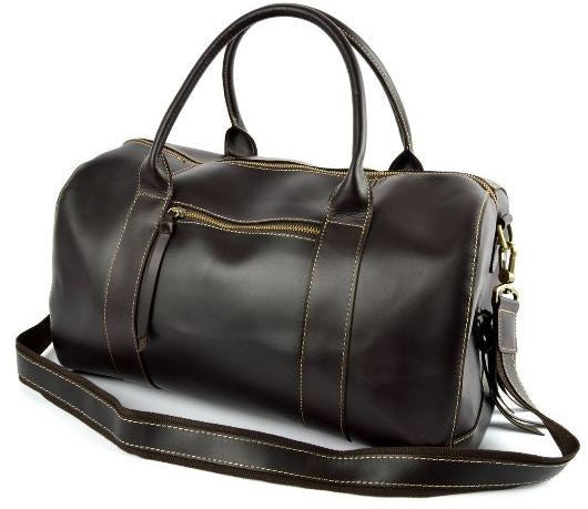 Leather Weekend Bag, Mens Travel Essential Duffle