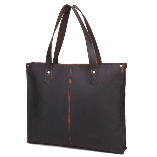 Men Large Leather Tote