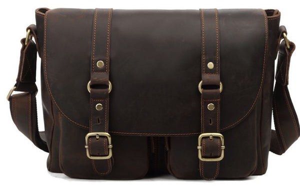 Leather Satchel Book Bag For Men