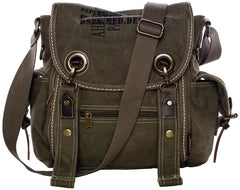 Military Inspired Multitask Canvas Satchel