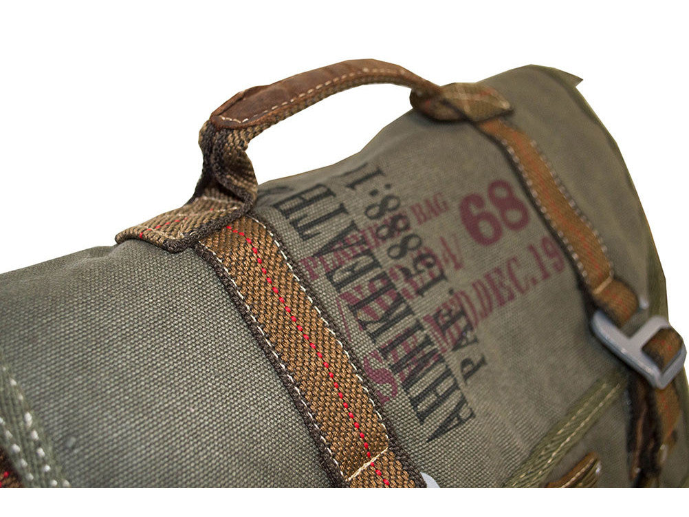 Military Vintage Canvas Over The Shoulder Messenger Bag