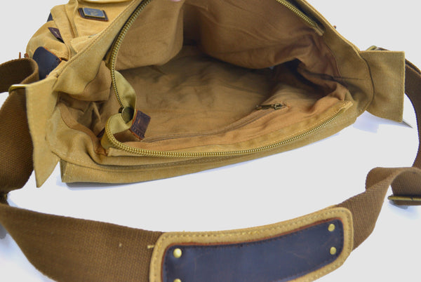 Vintage Canvas Military with Leather Trims - Serbags - 8