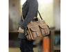 Selvaggio Multi Pocket Genuine Leather Satchel Bag Briefcase - Serbags - 13