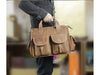 Selvaggio Multi Pocket Genuine Leather Satchel Bag Briefcase - Serbags - 11