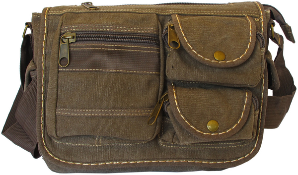 Multi-Pocket Vintage Messenger Bag - Serbags - 1