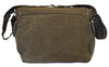 Multi-Pocket Coffee Vintage Messenger Bag - Back