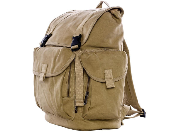 Military Multi-pouch Canvas Over-flap Backpack